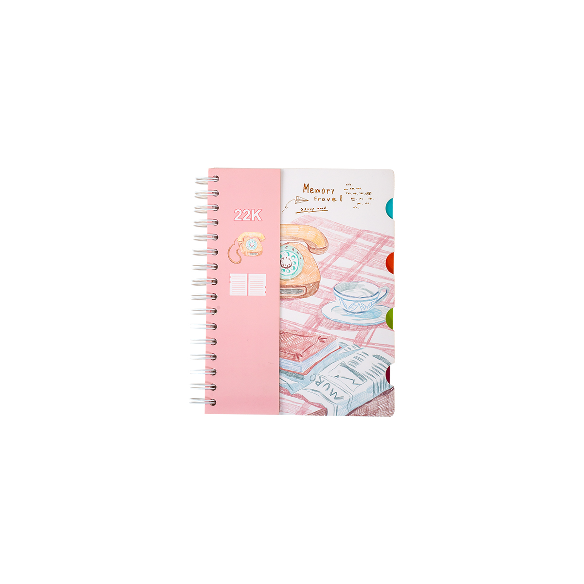 Cuaderno con separadores Memory  Travel