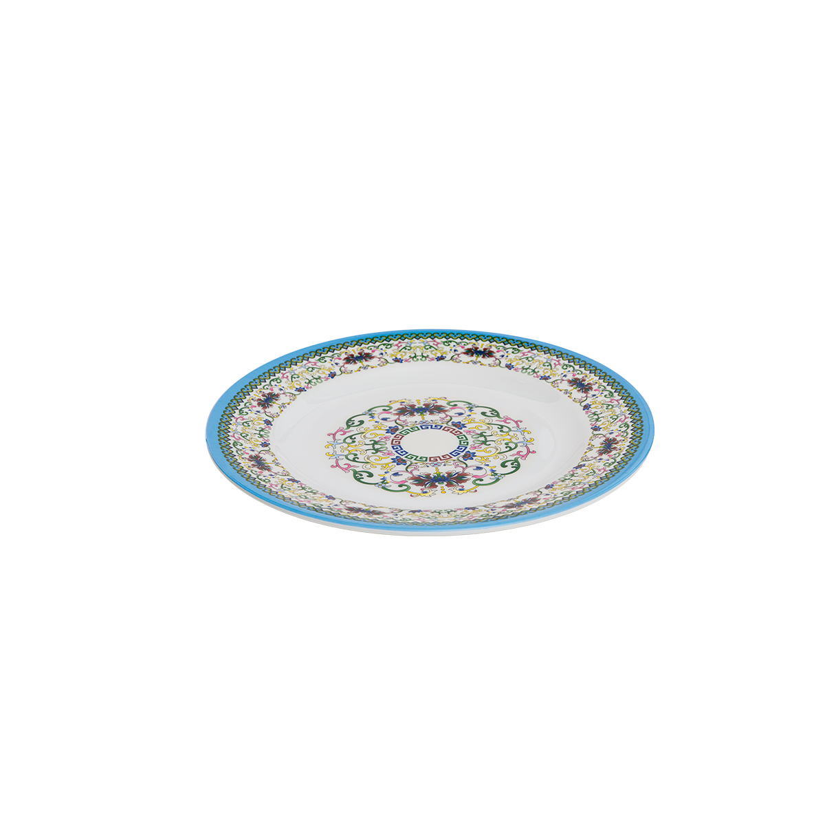 Plato Grande Colección Mandala Turquesa